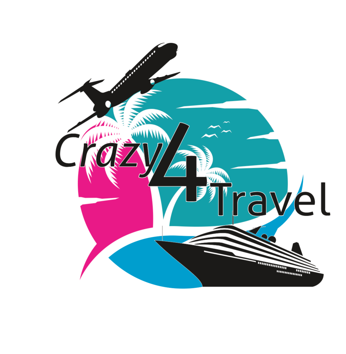 Crazy 4  Travel  logo
